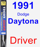 Driver Wiper Blade for 1991 Dodge Daytona - Vision Saver