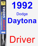 Driver Wiper Blade for 1992 Dodge Daytona - Vision Saver