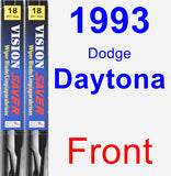 Front Wiper Blade Pack for 1993 Dodge Daytona - Vision Saver