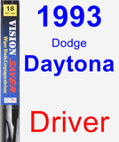 Driver Wiper Blade for 1993 Dodge Daytona - Vision Saver