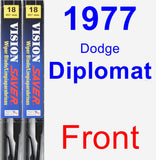 Front Wiper Blade Pack for 1977 Dodge Diplomat - Vision Saver