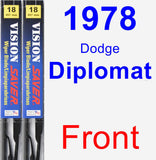 Front Wiper Blade Pack for 1978 Dodge Diplomat - Vision Saver