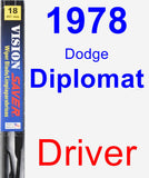 Driver Wiper Blade for 1978 Dodge Diplomat - Vision Saver