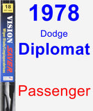 Passenger Wiper Blade for 1978 Dodge Diplomat - Vision Saver