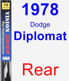 Rear Wiper Blade for 1978 Dodge Diplomat - Vision Saver