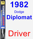 Driver Wiper Blade for 1982 Dodge Diplomat - Vision Saver