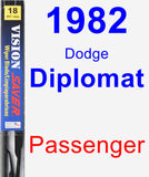 Passenger Wiper Blade for 1982 Dodge Diplomat - Vision Saver