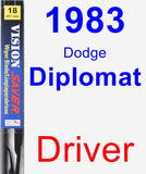 Driver Wiper Blade for 1983 Dodge Diplomat - Vision Saver