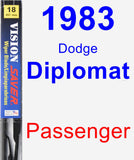 Passenger Wiper Blade for 1983 Dodge Diplomat - Vision Saver