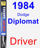 Driver Wiper Blade for 1984 Dodge Diplomat - Vision Saver