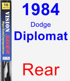 Rear Wiper Blade for 1984 Dodge Diplomat - Vision Saver