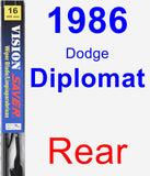 Rear Wiper Blade for 1986 Dodge Diplomat - Vision Saver