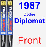 Front Wiper Blade Pack for 1987 Dodge Diplomat - Vision Saver