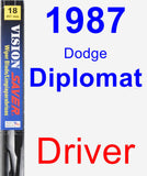 Driver Wiper Blade for 1987 Dodge Diplomat - Vision Saver