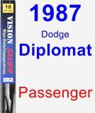 Passenger Wiper Blade for 1987 Dodge Diplomat - Vision Saver