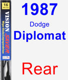 Rear Wiper Blade for 1987 Dodge Diplomat - Vision Saver