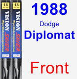 Front Wiper Blade Pack for 1988 Dodge Diplomat - Vision Saver