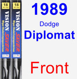 Front Wiper Blade Pack for 1989 Dodge Diplomat - Vision Saver