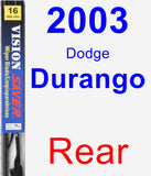 Rear Wiper Blade for 2003 Dodge Durango - Vision Saver