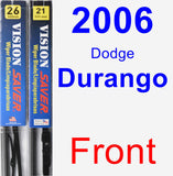Front Wiper Blade Pack for 2006 Dodge Durango - Vision Saver