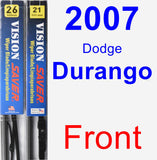Front Wiper Blade Pack for 2007 Dodge Durango - Vision Saver