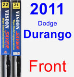 Front Wiper Blade Pack for 2011 Dodge Durango - Vision Saver