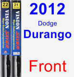 Front Wiper Blade Pack for 2012 Dodge Durango - Vision Saver
