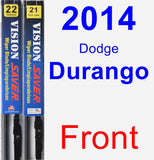 Front Wiper Blade Pack for 2014 Dodge Durango - Vision Saver