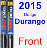 Front Wiper Blade Pack for 2015 Dodge Durango - Vision Saver