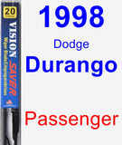 Passenger Wiper Blade for 1998 Dodge Durango - Vision Saver