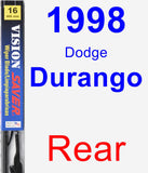 Rear Wiper Blade for 1998 Dodge Durango - Vision Saver