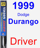 Driver Wiper Blade for 1999 Dodge Durango - Vision Saver