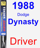Driver Wiper Blade for 1988 Dodge Dynasty - Vision Saver