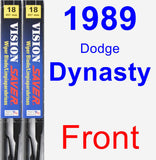 Front Wiper Blade Pack for 1989 Dodge Dynasty - Vision Saver