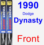 Front Wiper Blade Pack for 1990 Dodge Dynasty - Vision Saver
