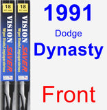 Front Wiper Blade Pack for 1991 Dodge Dynasty - Vision Saver