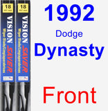 Front Wiper Blade Pack for 1992 Dodge Dynasty - Vision Saver
