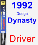 Driver Wiper Blade for 1992 Dodge Dynasty - Vision Saver