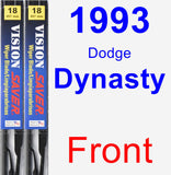 Front Wiper Blade Pack for 1993 Dodge Dynasty - Vision Saver