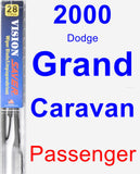 Passenger Wiper Blade for 2000 Dodge Grand Caravan - Vision Saver