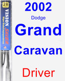 Driver Wiper Blade for 2002 Dodge Grand Caravan - Vision Saver