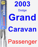 Passenger Wiper Blade for 2003 Dodge Grand Caravan - Vision Saver