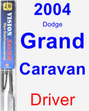 Driver Wiper Blade for 2004 Dodge Grand Caravan - Vision Saver
