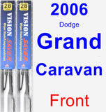 Front Wiper Blade Pack for 2006 Dodge Grand Caravan - Vision Saver