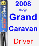 Driver Wiper Blade for 2008 Dodge Grand Caravan - Vision Saver