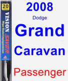 Passenger Wiper Blade for 2008 Dodge Grand Caravan - Vision Saver
