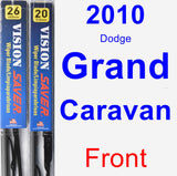 Front Wiper Blade Pack for 2010 Dodge Grand Caravan - Vision Saver