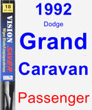 Passenger Wiper Blade for 1992 Dodge Grand Caravan - Vision Saver