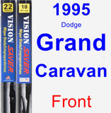 Front Wiper Blade Pack for 1995 Dodge Grand Caravan - Vision Saver