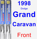 Front Wiper Blade Pack for 1998 Dodge Grand Caravan - Vision Saver